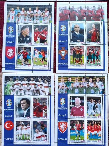Set Lot UEFA Euro 2024 24 blocks soccer a stamp block - Picture 5 of 7
