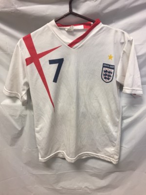 England Soccer Jersey Men's #7 BECKHAM Men's Sz SMALL | eBay