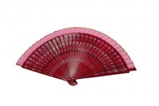 Wooden Hand Fan with Cloth on the Edge