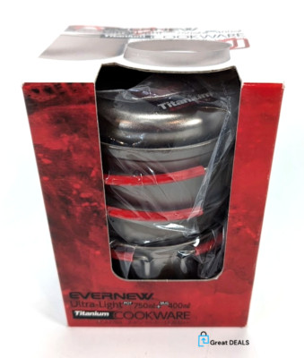 BRAND NEW Evernew 750ml Pot and 400ml Mug Ultra-Light Titanium Combo ECA278R
