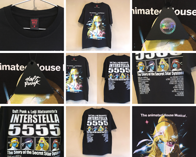 Daft Punk INTERSTELLA 5555 Tシャツ XXL Daft Punk Discovery Interstella black T-Shirt Unisex | eBay