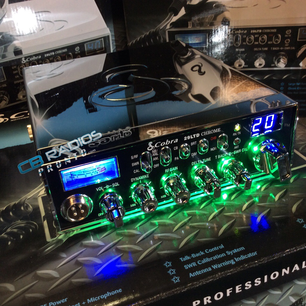 Cobra 29 LTD Chrome AM/FM CB -GREEN NITRO + PERFORMANCE