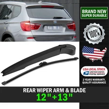 For BMW X3 2011-2017 New Genuine Rear Windshield Back Wiper Arm w/ Blade Set
