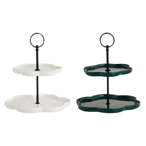 Espositore Per Torte A 3 Livelli | Bianco Quadrato In Plastica | Porta Dessert E Frutta | Per Feste, Matrimoni E Compleanni | 15-20-25 Cm