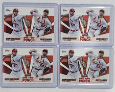 (4) 2023 Topps Series 1 ADAM WAINWRIGHT + JACK FLAHERTY One-Two Punch Card Lot
