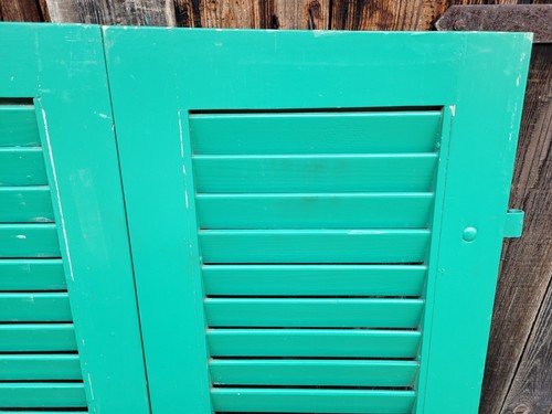 1 Paar Fensterladen - Holz - gebraucht - Höhe 124 cm, Breite 42 cm - Bild 11 von 15