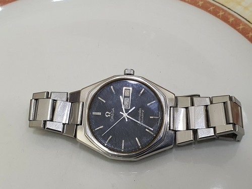 Omega Seamaster Quartz 1345 Black Dail mit Tag und Datum mit Omega Armband  - Bild 1 von 12