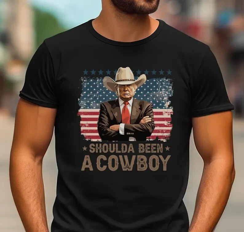 Trump Cowboy T-Shirt, Western Donald Trump, Cowboy Trump Shirt, MAGA T-Shirt, El