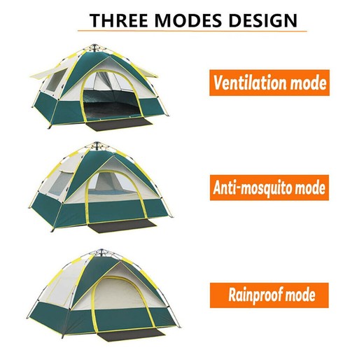 3-4 Person Tent Camping Auto Instant Pop Up Shelter Hiking Fishing Shade Outdoor - Picture 8 of 14