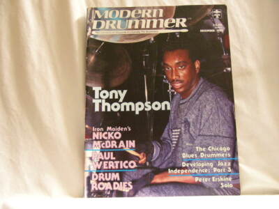 MODERN DRUMMER magazine December 1985 TONY THOMPSON Nicko McBrain Paul Wertico