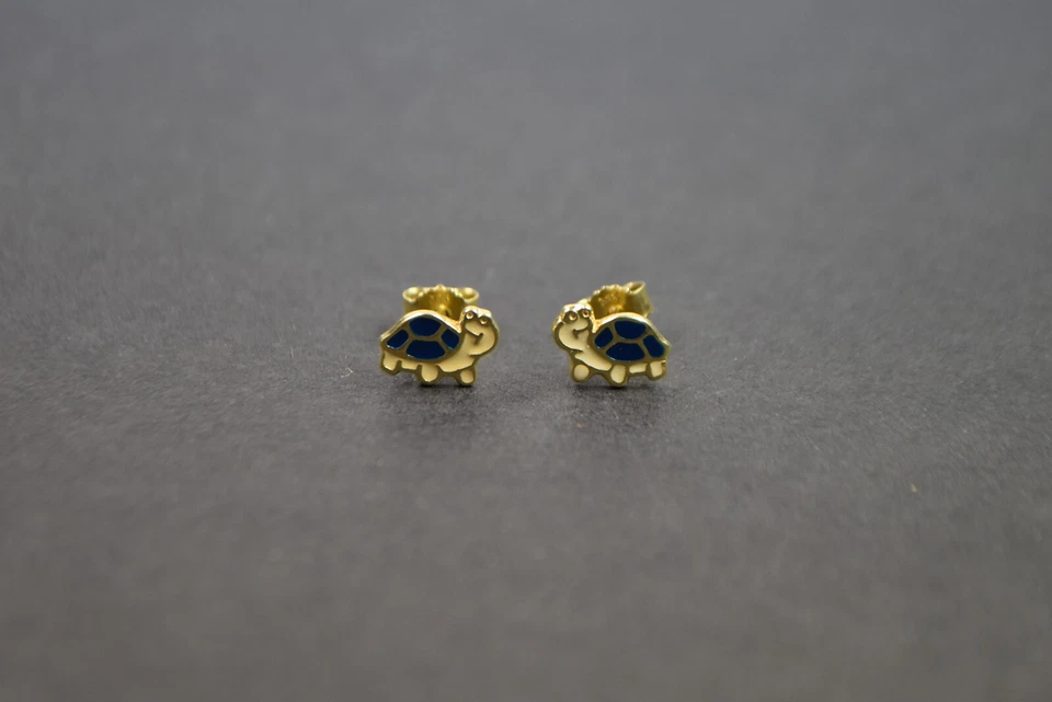 Paar Ohrstecker Gold 333 in Form von Schildkröten - Bild 2 von 4