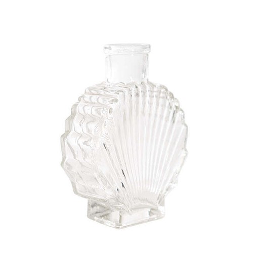 Glass Shell Shaped Bottle Vase (8x3.5x10.8cmH) Clear - Picture 4 of 4
