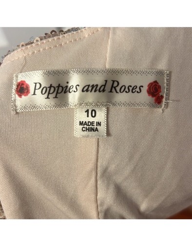 Poppies And Roses Blush One-Shoulder Sequin Bodice Ballgown - Picture 4 of 6