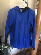 Mens Blue Black Nike Stock Training Hooded Jacket 707185-466 size S VGUC