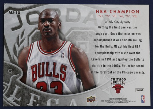 2009-10 Upper Deck Michael Jordan Legacy Collection Oversized #MJ10 - Bild 2 von 2