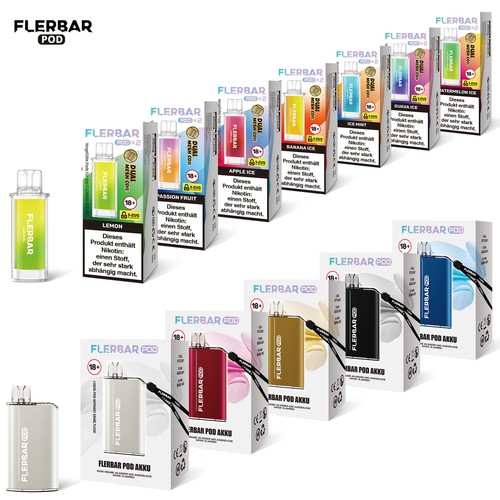 Flerbar E Zigarette Vape Mehrweg Pod System E Shisha Wiederaufladbar mit Akku