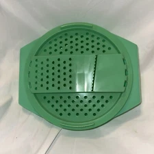 Tupperware VTG  #786 Jadeite Green Salad Serving Bowl Lettuce Cheese Grater