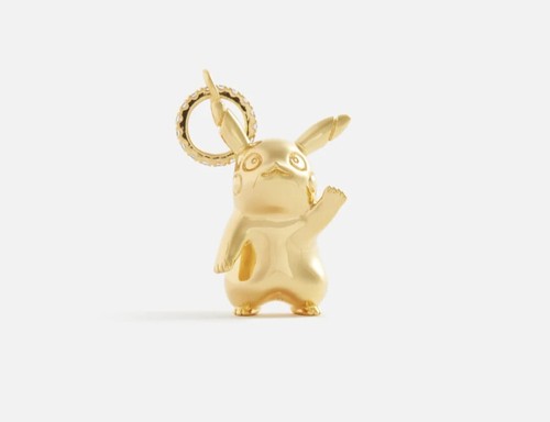 Tom Wood Pokemon Pikachu Hello Gold Charm Pendant Jewelry
