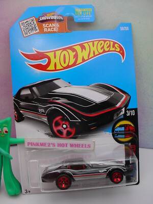 2016 Hot Wheels CORVETTE STINGRAY #58 Scan✰black;red 5sp ✰MILD