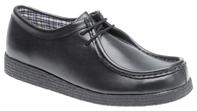 Route 21 Mens Boys Black Leather Lace Up Wallabee School  display picture 1