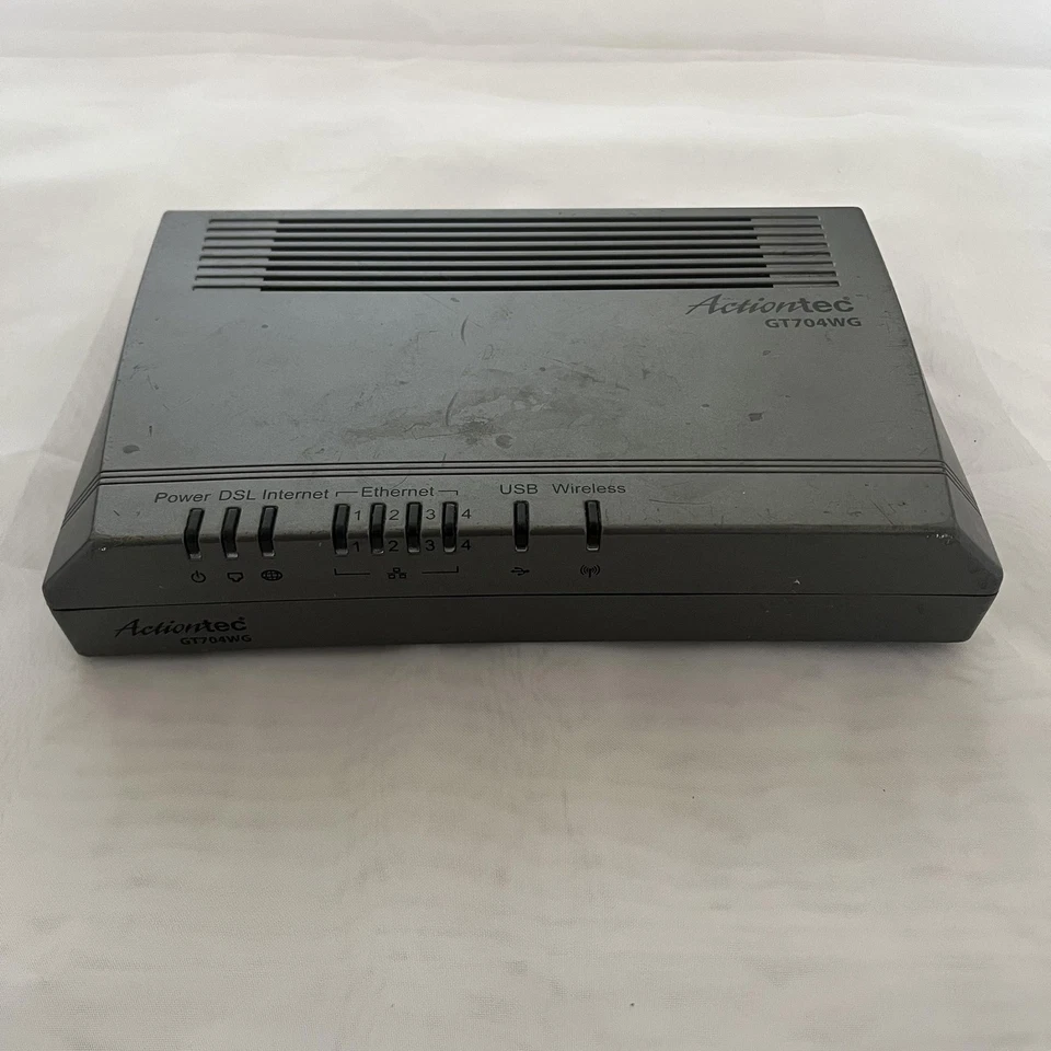 Actiontec GT704WG Inalámbrico DSL Módem Router Kit Verizon Filtros Cables Guías Bo Foto 3 de 4