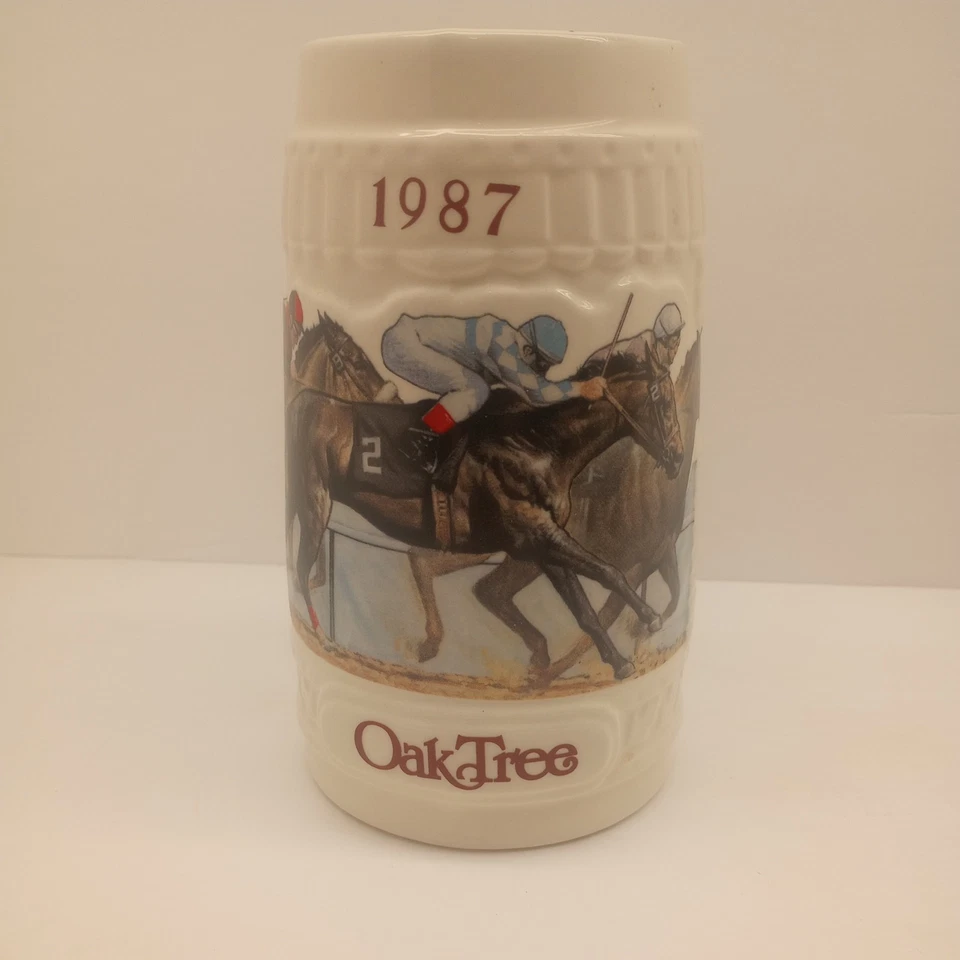 Винтажная кружка для скачек California Santa Anita Park 1987 Oak Tree Assn Beer Stein - Изображение 3 из 4