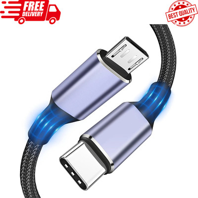 USB C to Micro USB Cable 3FT Micro USB to USB Type C Adapter Cable Otg[Aluminum