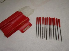 UNION Round Square Flat Needle Escapement Files Jewel Watch Set 12 Swiss Made