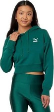 PUMA Classics Cropped Hoodie Malachite LG
