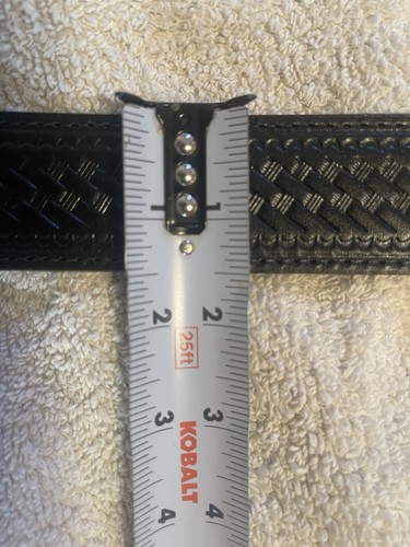 NUEVO C.E. Cinturón de cuero negro oscuro Schmidt Workwear X2 para hombre talla 48 - Imagen 3 de 6
