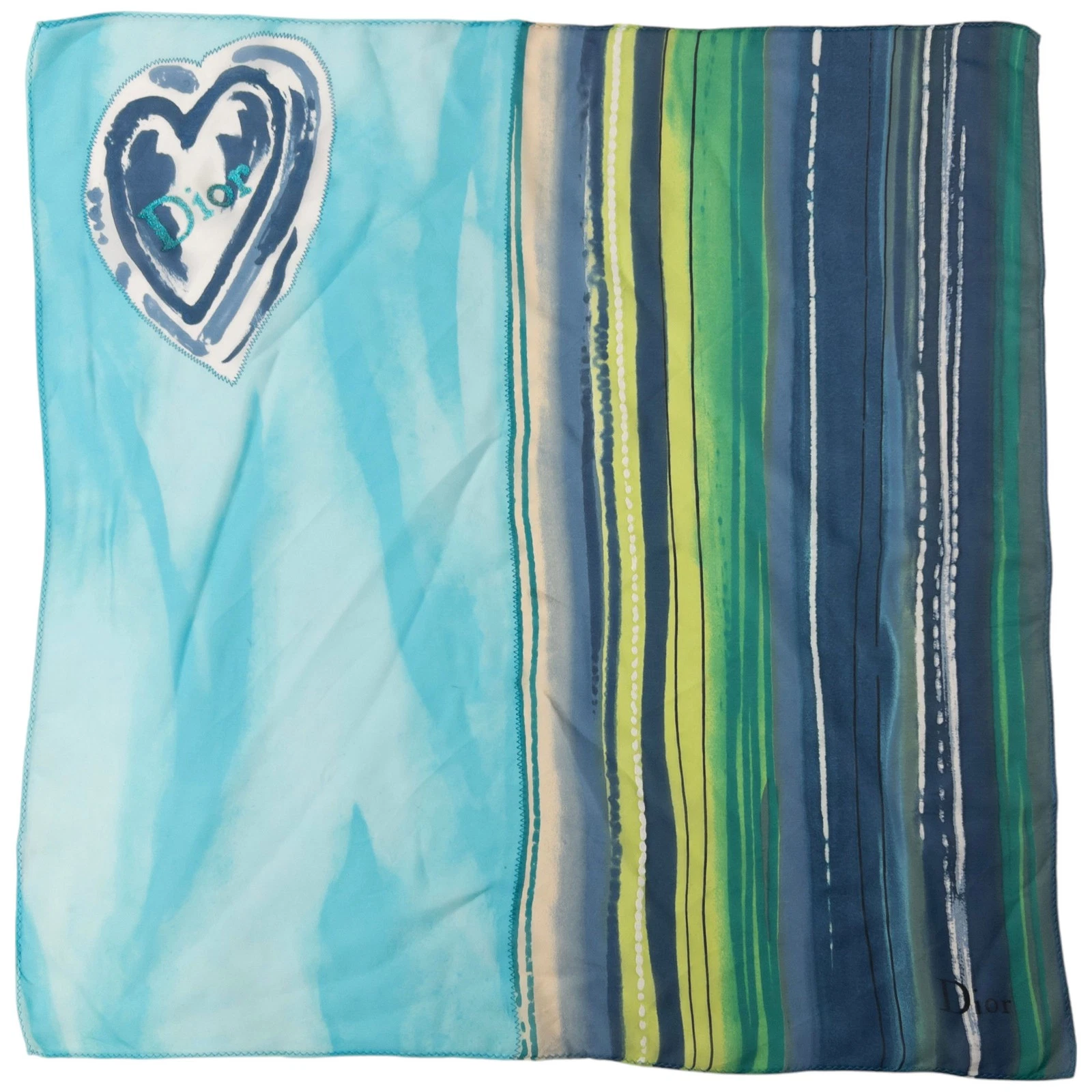 Foulard vintage Dior en mousseline de soie