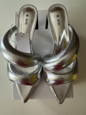 JW Pei Sara Mule Silver Kitten Heels. US Size 8-1/2 - 9, Sizing runs small, NBWT