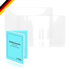 Ausweishüllen PVC Doppelhülle A7 für Schüler- und Personalausweis, 3 Stück