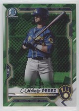 2021 Bowman Chrome Sapphire Prospects Green Refractor /125 Hedbert Perez 0s9f