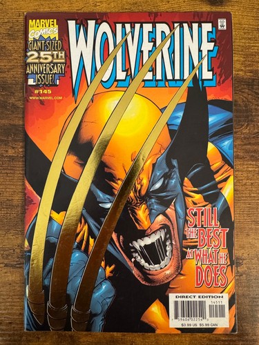 Wolverine #145 | Vol. 2 | 2nd Print Gold Foil Claws Variant | RARE | 1999 | VF