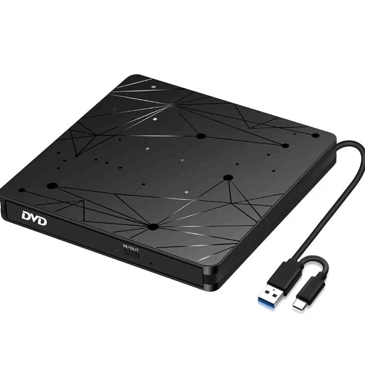 LMEN Externes CD/DVD Laufwerk Extern mit USB 3.0 DVD für Laptop PC McBook