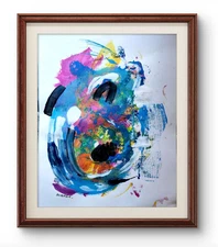 Original Art Colour 2 14x11 Abstract Expressionist Painting On Paper