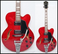 Guitarra Eléctrica Ibanez Artcore AFS75T-TRD-12-01 2004 Modelo Rojo Bigsby Trémolo