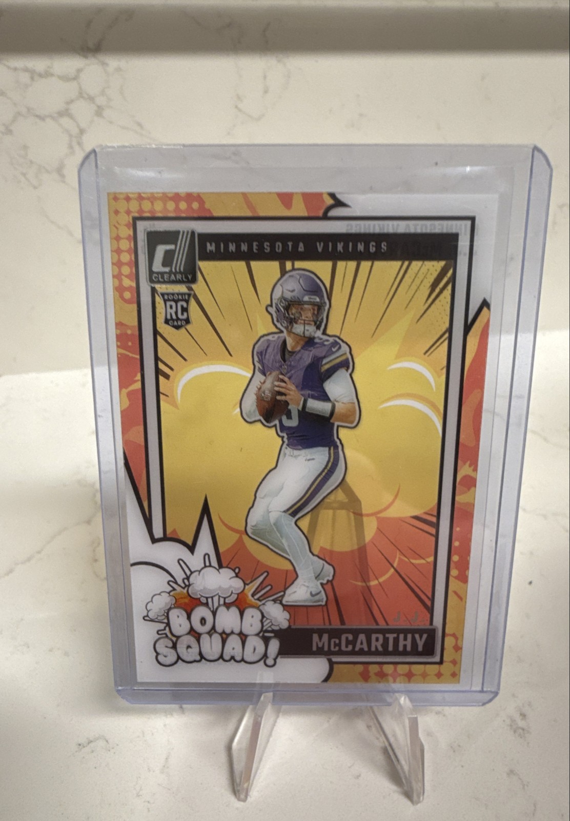 2024 Panini Clearly Donruss - Clearly Bomb Squad J.J. McCarthy #5 (RC)