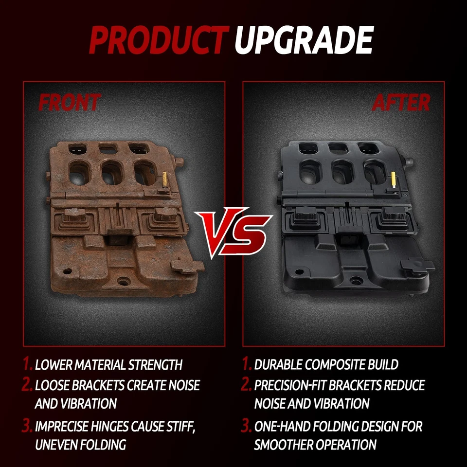 Stowable Bed Extender Kit Fits Ford F-150 2009-2014 Pickup Black Styleside Only - Image 4 of 4