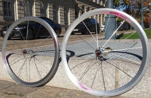 Wheelset Campagnolo SHAMAL 12+16 Spokes Titanium 9 Speed 700c 28" Clincher