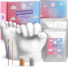 chuckle Baby Handprint Footprint Casting Kit, 3D Molding Gift Set, Memories, Kee