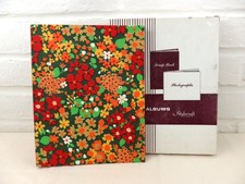 IOB Vintage Stylecraft 60s 70s MOD Flower Fabric Scrapbook Photo Album