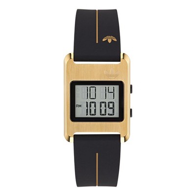 Adidas Unisex Digital Watch Retro Pop Three Silicone Black AOST25534