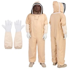 Bee Suit for Men Women,with Glove and Veil Hood for Bee Keeper,XXL