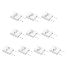 10 Pcs Ceramic Resistors, 5W 0.25 Ohm 5% Non-inductive Cement Ceramic Resistor