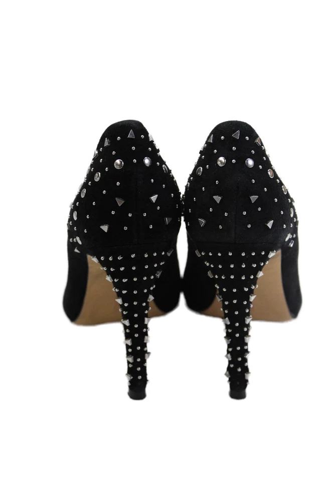 Rebecca Minkoff Mujer Gamuza Tachonado Punta Punta Tacones Sin Cordones Negros Talla 8M Foto 3 de 4