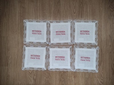 New Cloth Napkins / Coasters Mytheresa x Simone Rocha Lace Trim
