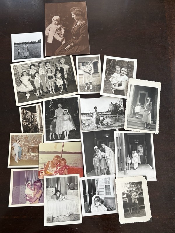 Antique Vintage Photos Mothers And Their Children Lot Black & White Photographs