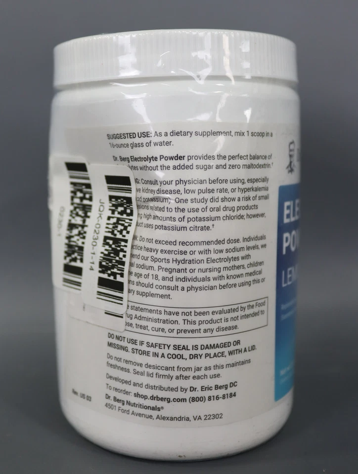 Dr. Berg Electrolyte Powder Lemonade 100 Servings (EXP:12/31/2025) See picture - Image 3 of 4